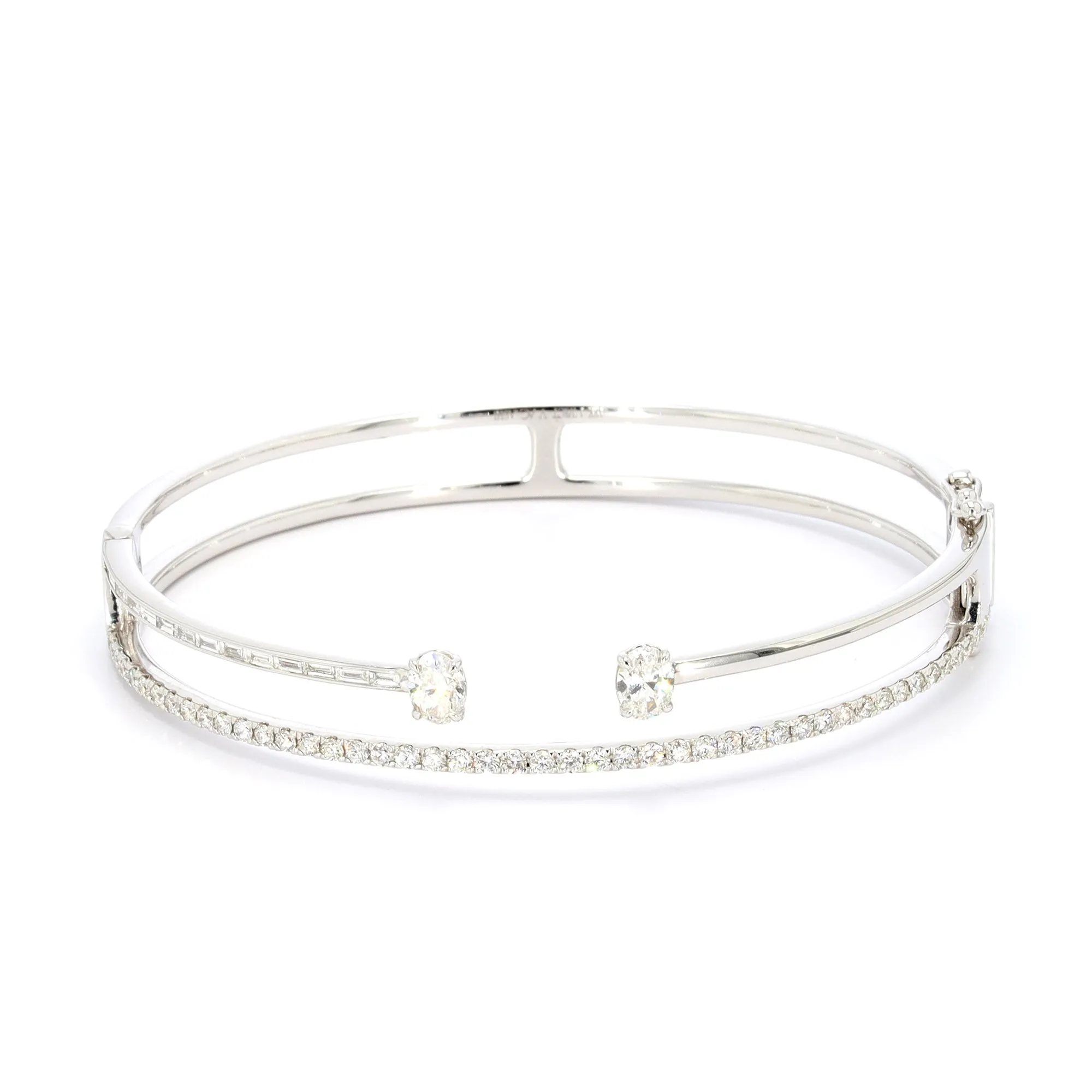 Diamond Double Row Bangle