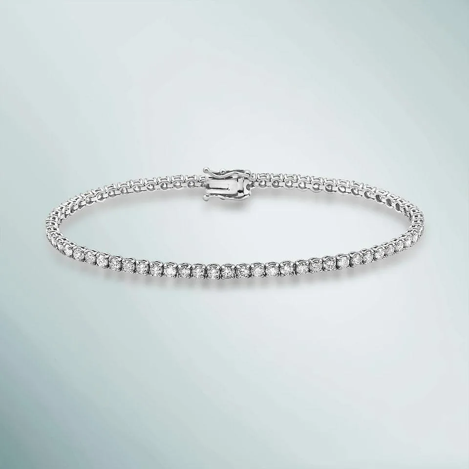 Diamond Tennis Bracelet (5.50 ct.) 3 mm 4-Prongs Setting in 14K Gold
