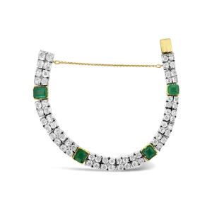 Emerald & Diamond Estate Bracelet