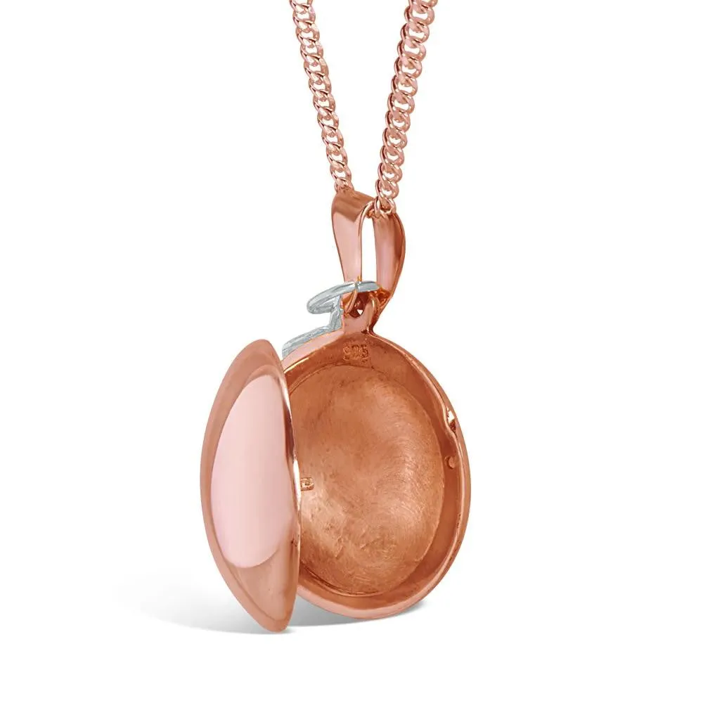 Feather Locket | Rose Gold
