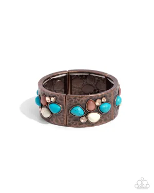 Folksy Fame - Copper Bracelet - Paparazzi Accessories
