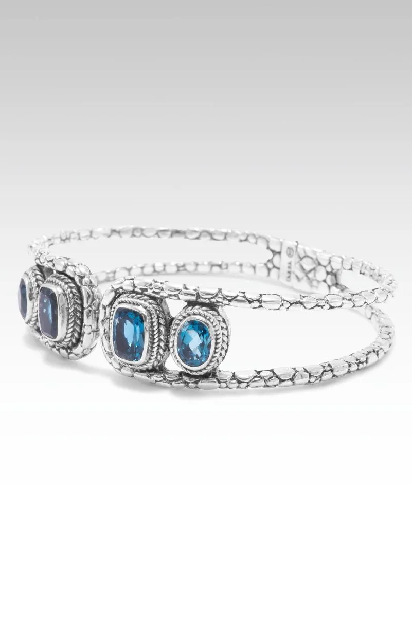 Fountain of Blessings Tip-to-Tip Bracelet™ in London Blue Topaz