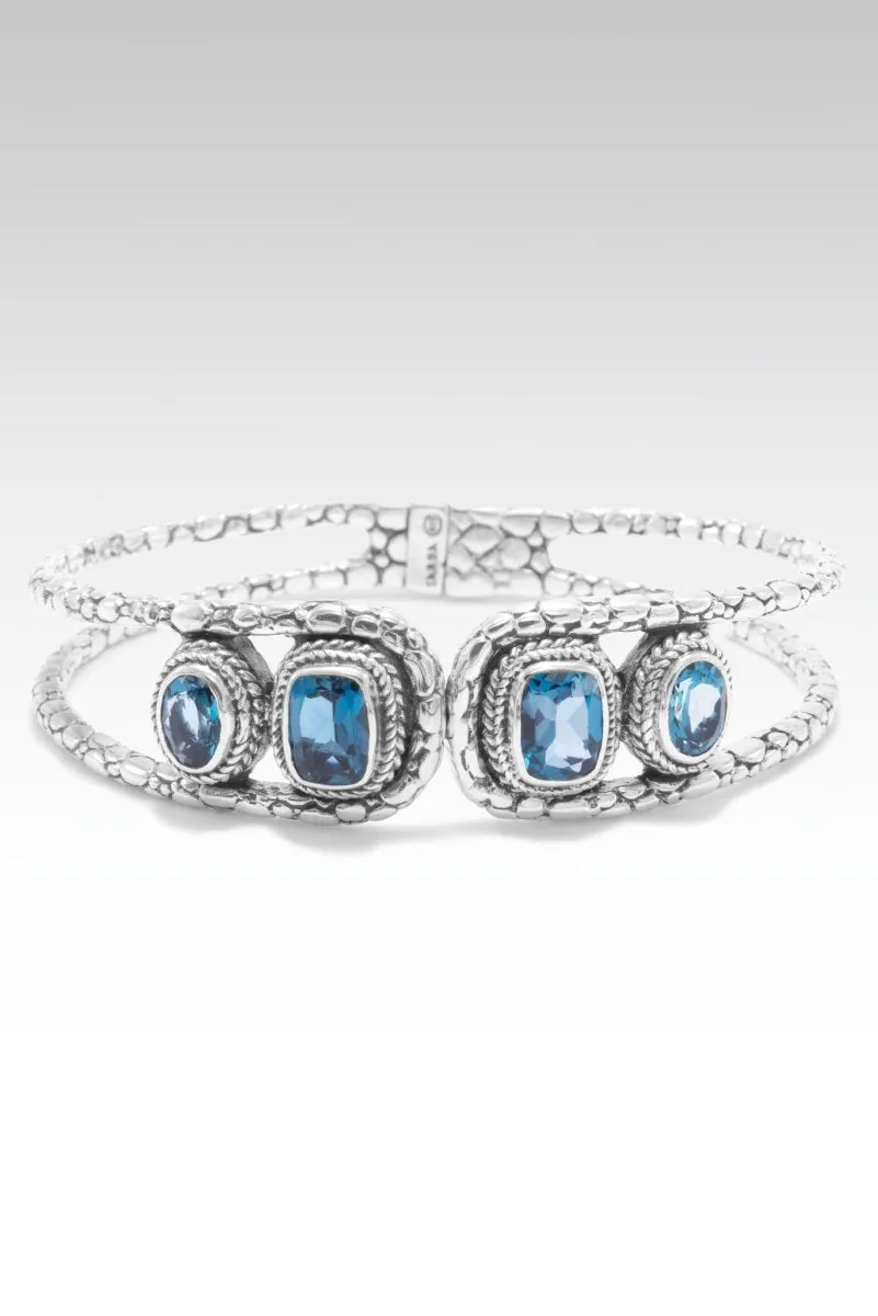 Fountain of Blessings Tip-to-Tip Bracelet™ in London Blue Topaz