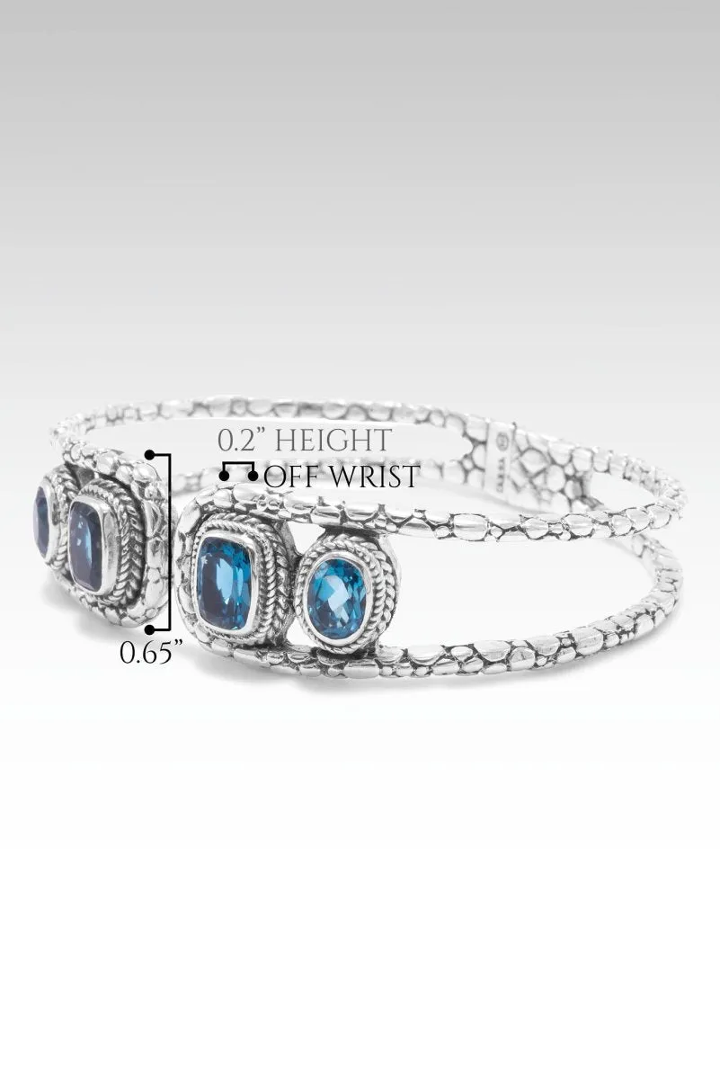 Fountain of Blessings Tip-to-Tip Bracelet™ in London Blue Topaz