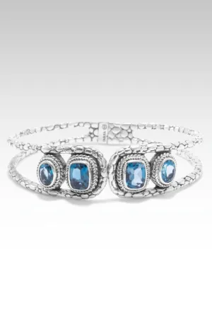 Fountain of Blessings Tip-to-Tip Bracelet™ in London Blue Topaz