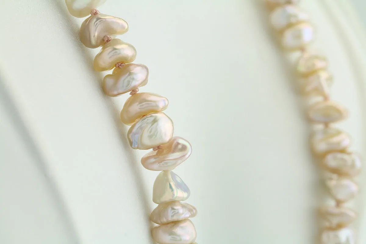 Freshwater Keshi Pearl Necklace 19"
