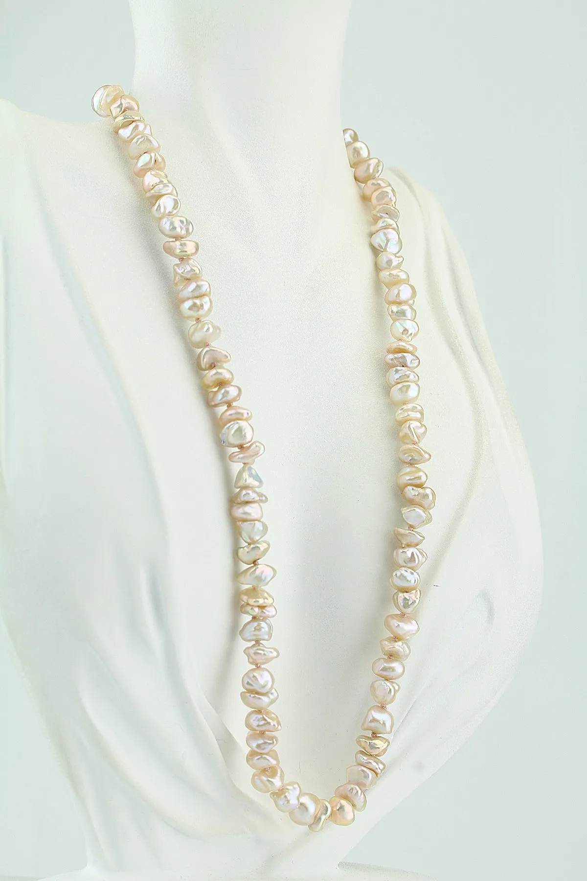 Freshwater Keshi Pearl Necklace 19"
