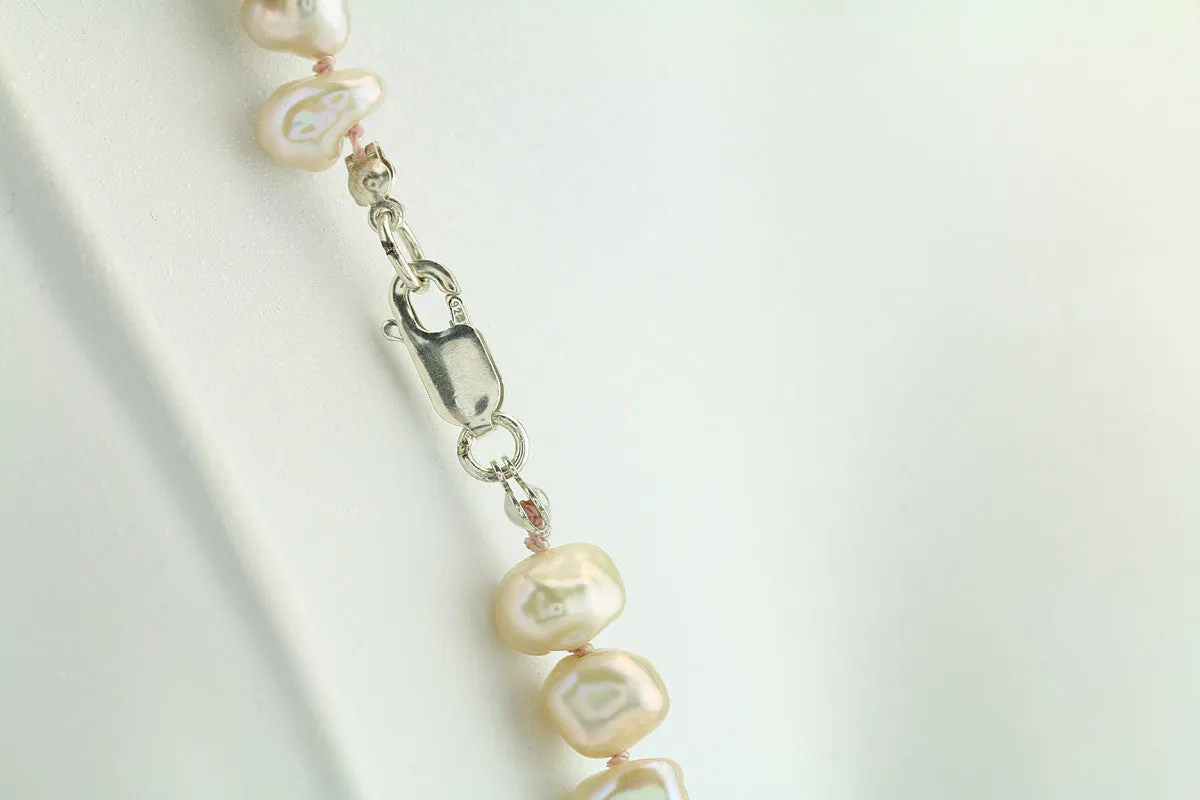 Freshwater Keshi Pearl Necklace 19"