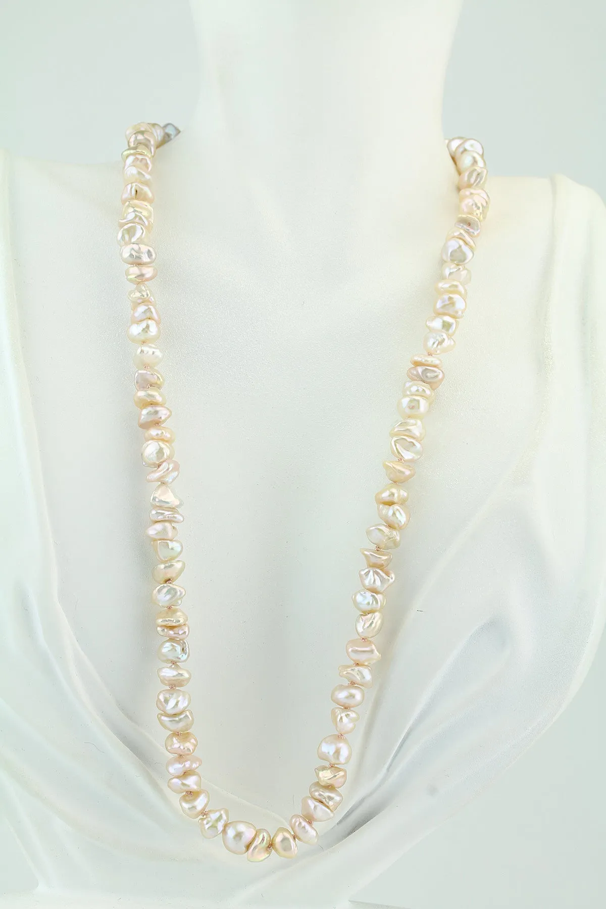 Freshwater Keshi Pearl Necklace 19"