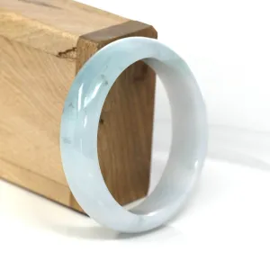Genuine Burmese Blue- Green Jadeite Jade Bangle Bracelet (54.74 mm) #553