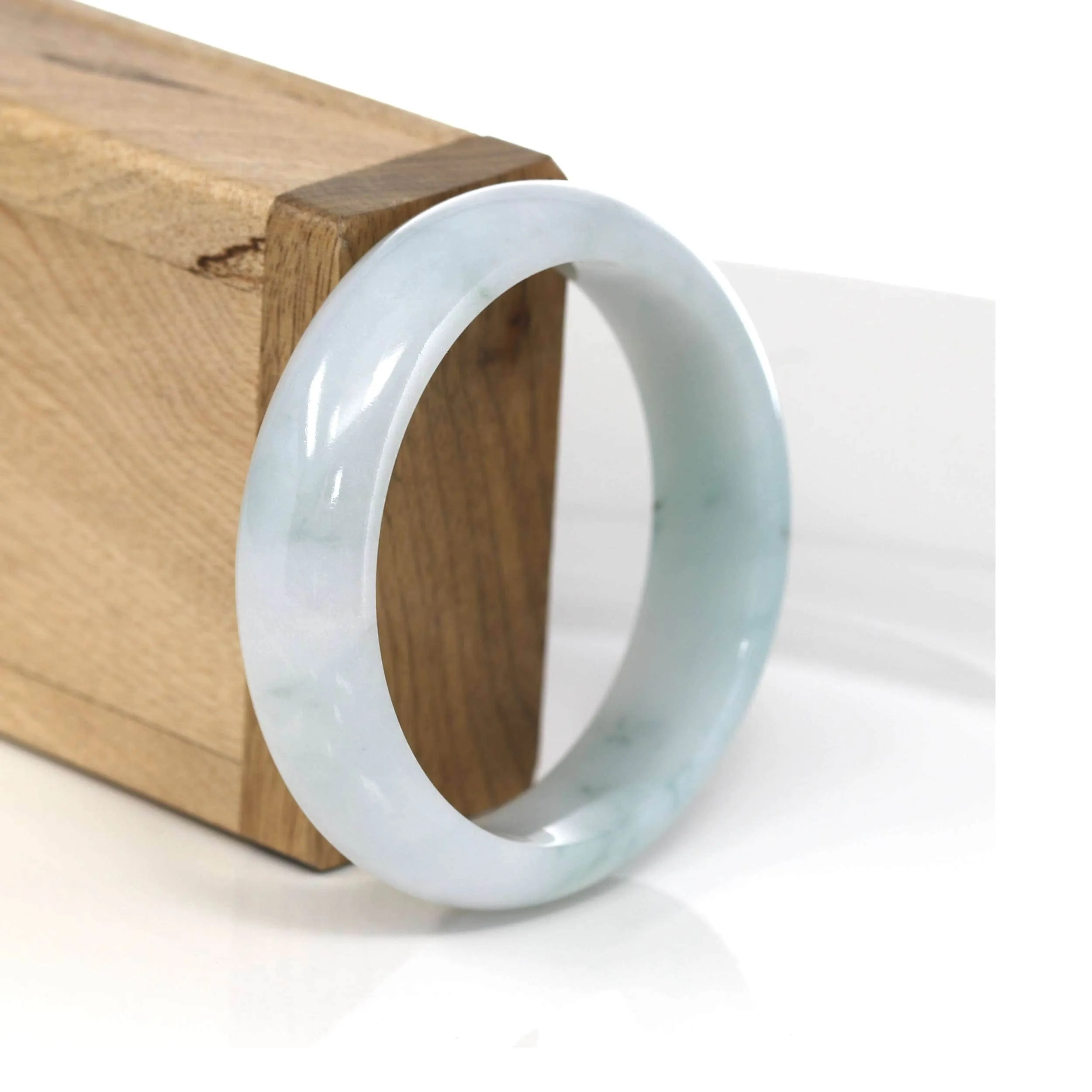 Genuine Burmese Blue- Green Jadeite Jade Bangle Bracelet (54.74 mm) #553