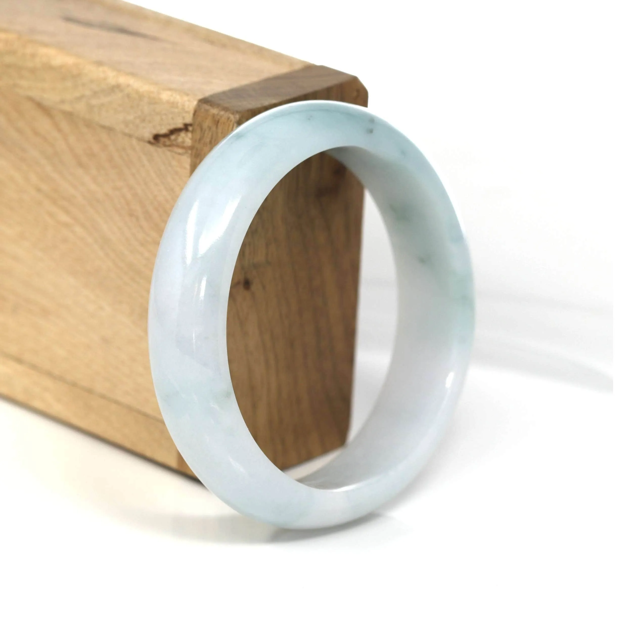 Genuine Burmese Blue- Green Jadeite Jade Bangle Bracelet (54.74 mm) #553