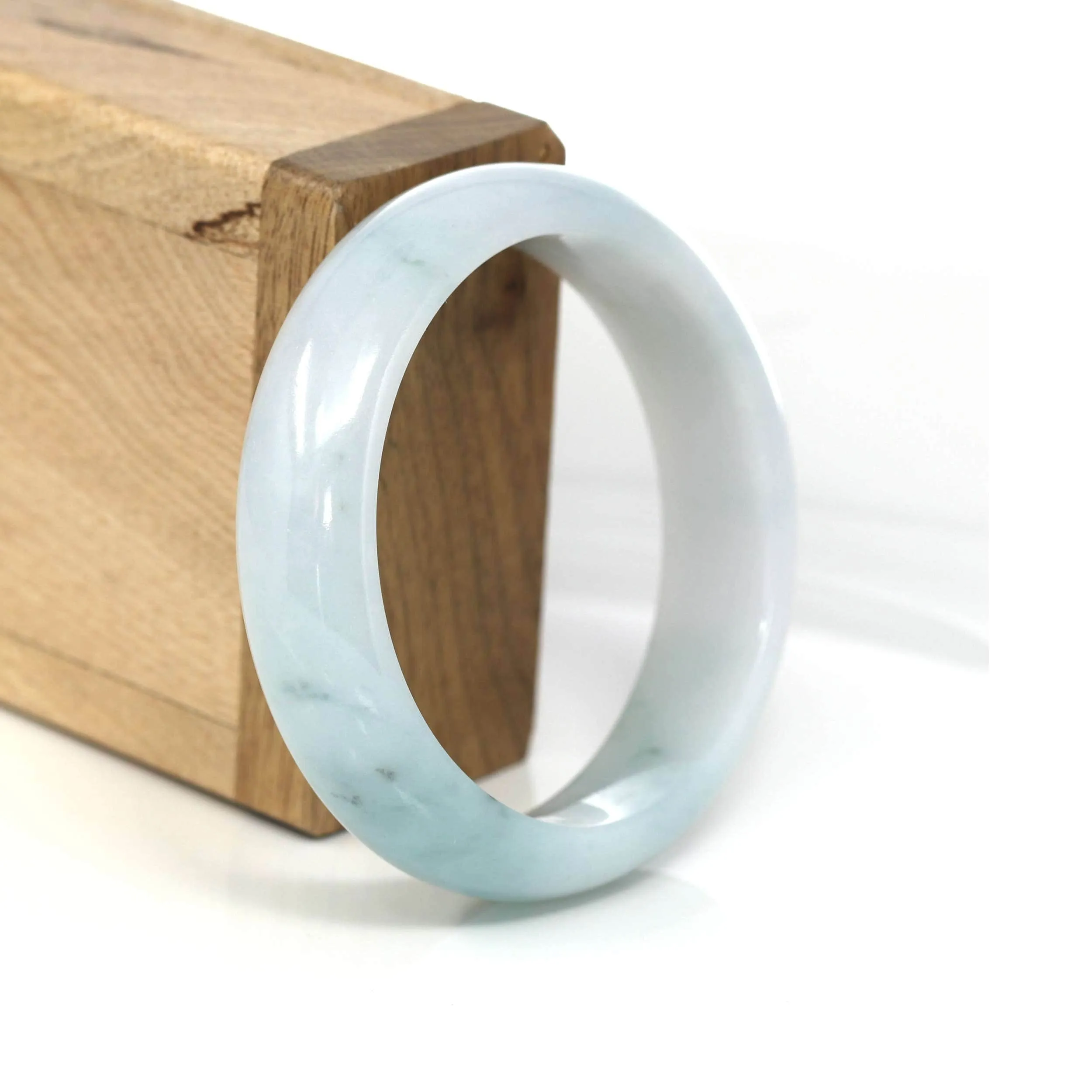 Genuine Burmese Blue- Green Jadeite Jade Bangle Bracelet (54.74 mm) #553