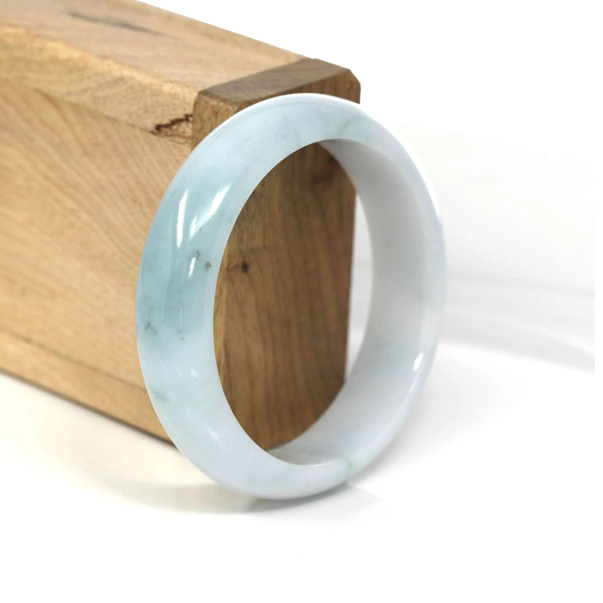Genuine Burmese Blue- Green Jadeite Jade Bangle Bracelet (54.74 mm) #553