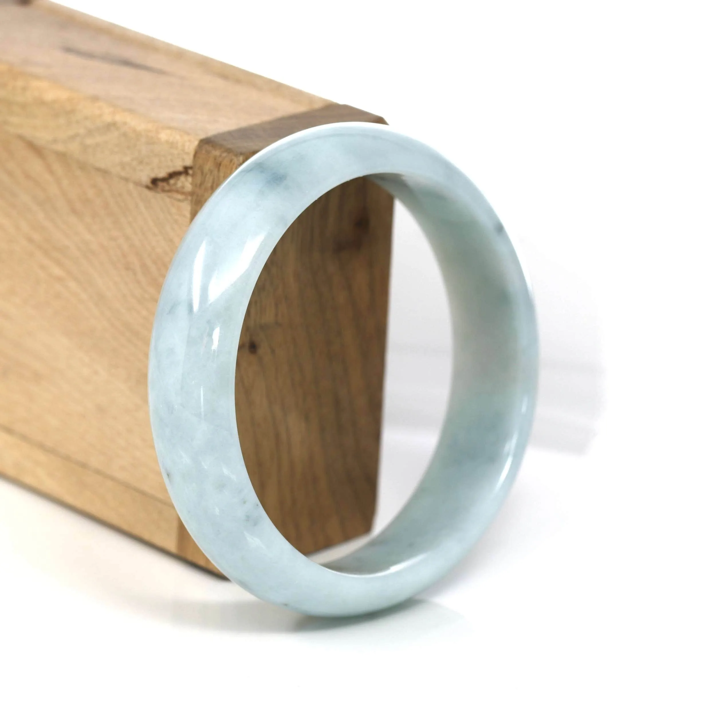 Genuine Burmese Green Jadeite Jade Bangle Bracelet (59.08 mm) #555