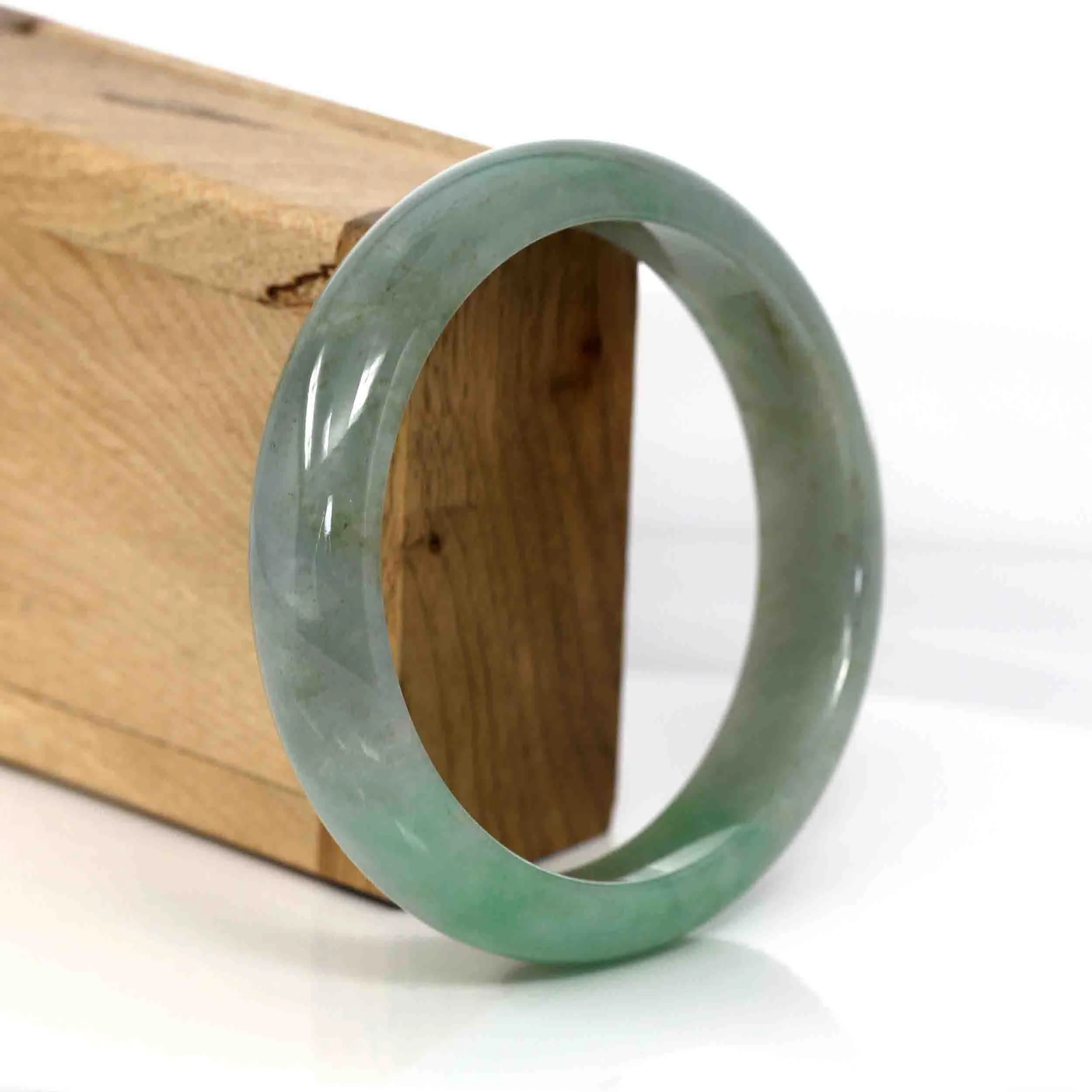 Genuine Burmese Green Jadeite Jade Bangle Bracelet ( 62.35 mm) #286