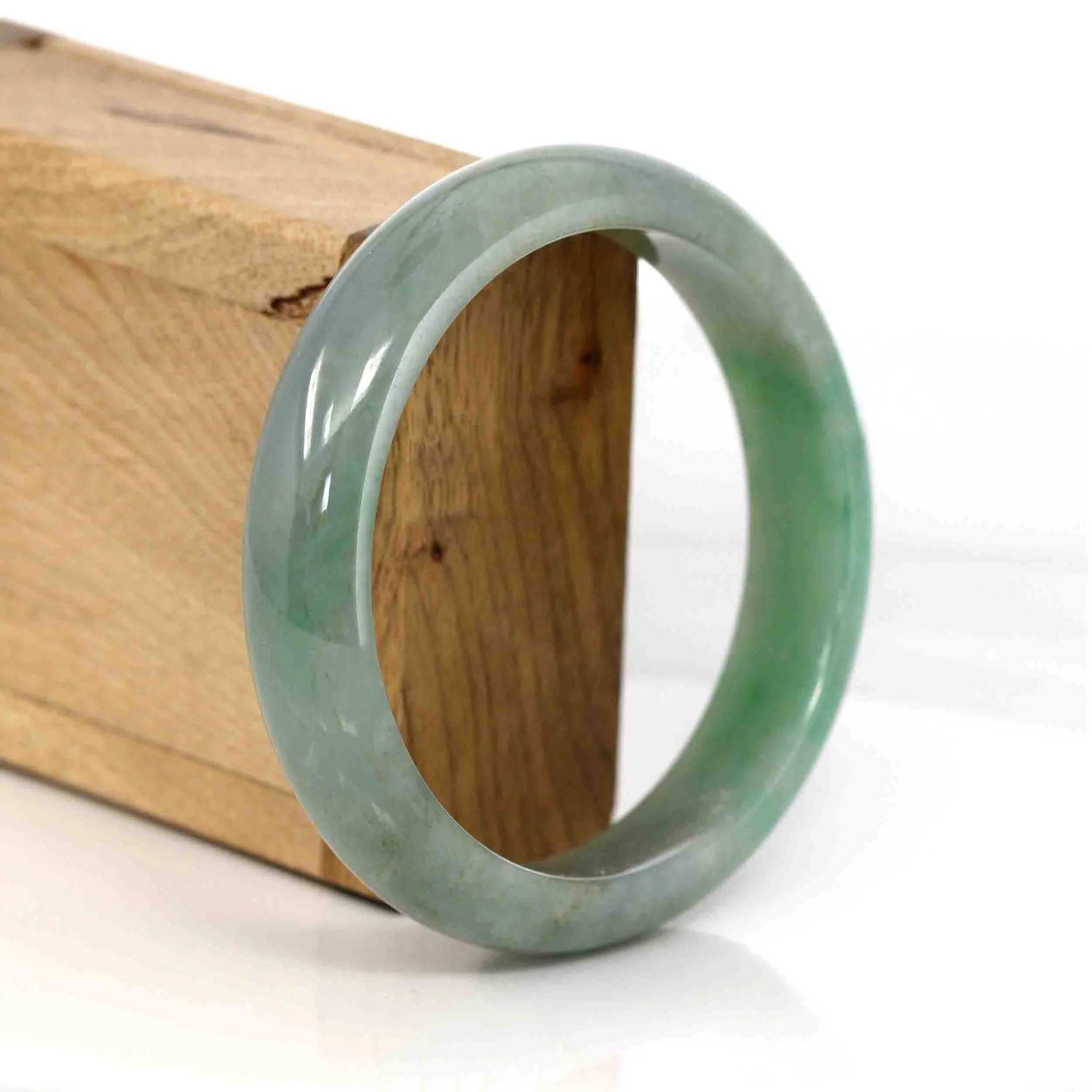 Genuine Burmese Green Jadeite Jade Bangle Bracelet ( 62.35 mm) #286