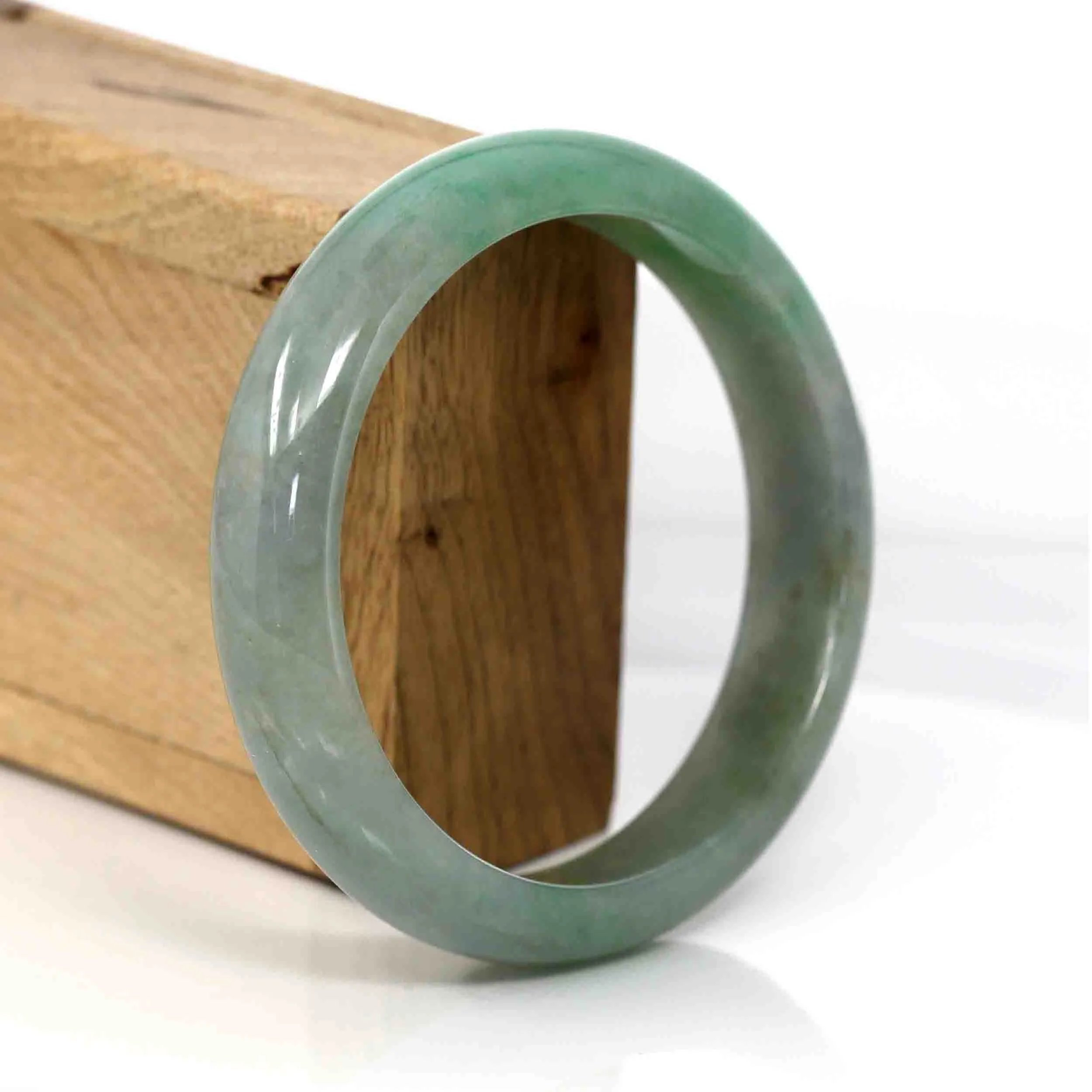 Genuine Burmese Green Jadeite Jade Bangle Bracelet ( 62.35 mm) #286