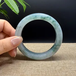 Genuine Burmese Icy Blue Jade Jadeite Bangle Bracelet ( 59.4mm )