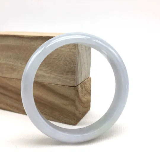 Genuine Burmese Lavender Jade Jadeite Bangle Bracelet (58.8mm)#T156