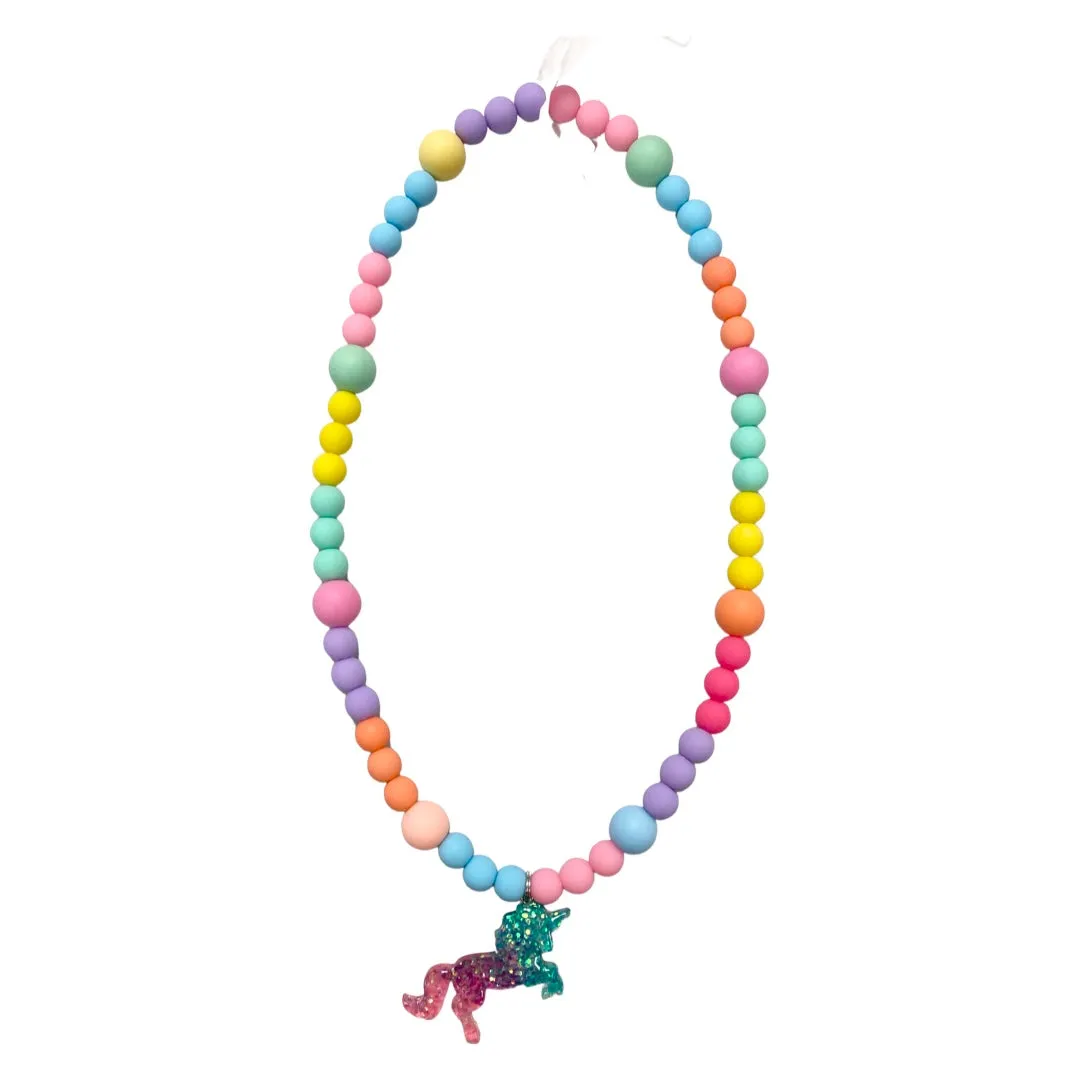 Girls Beaded Necklace - Unicorn Sparkle