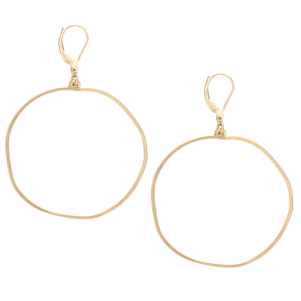 Gold Apple Earrings