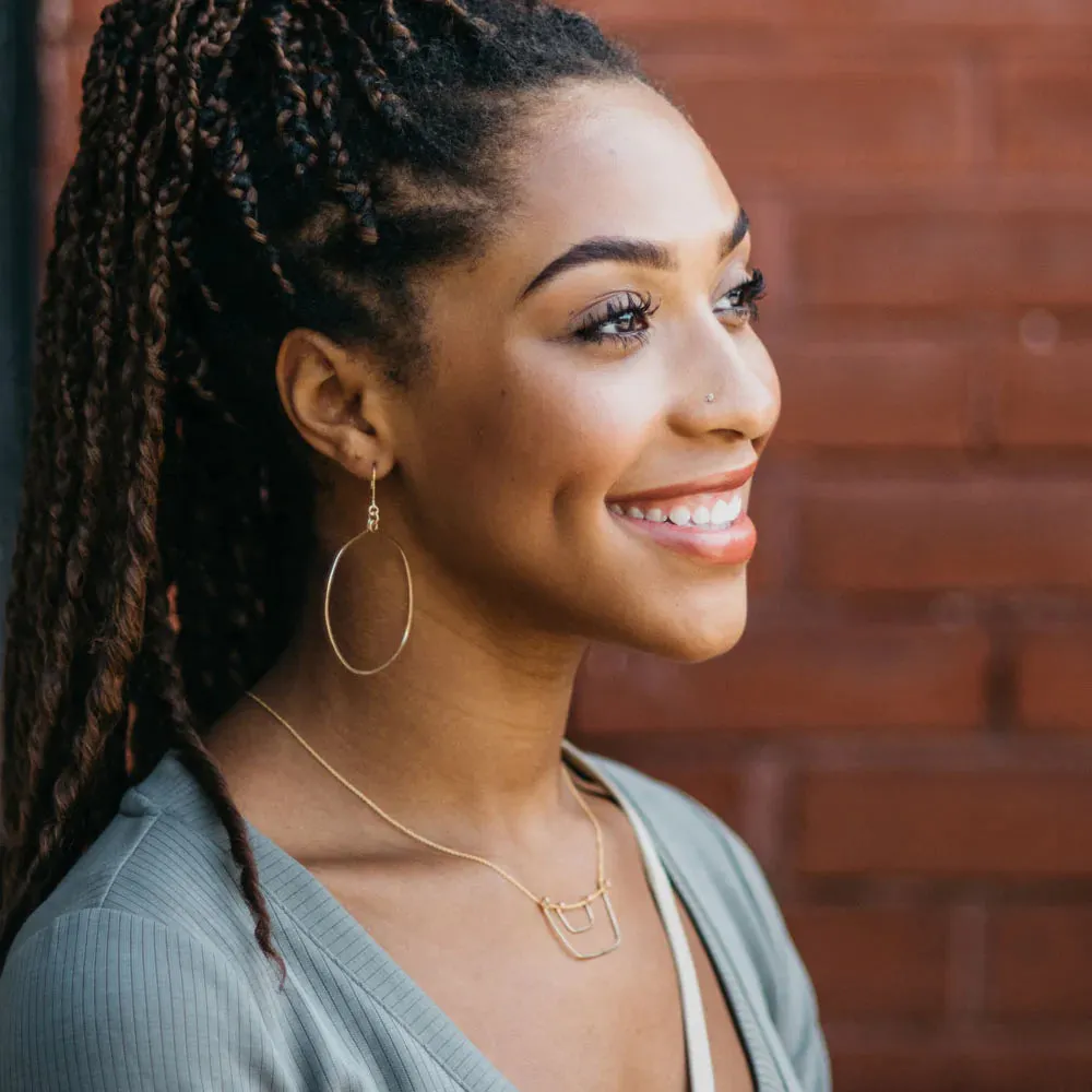 Gold Apple Earrings