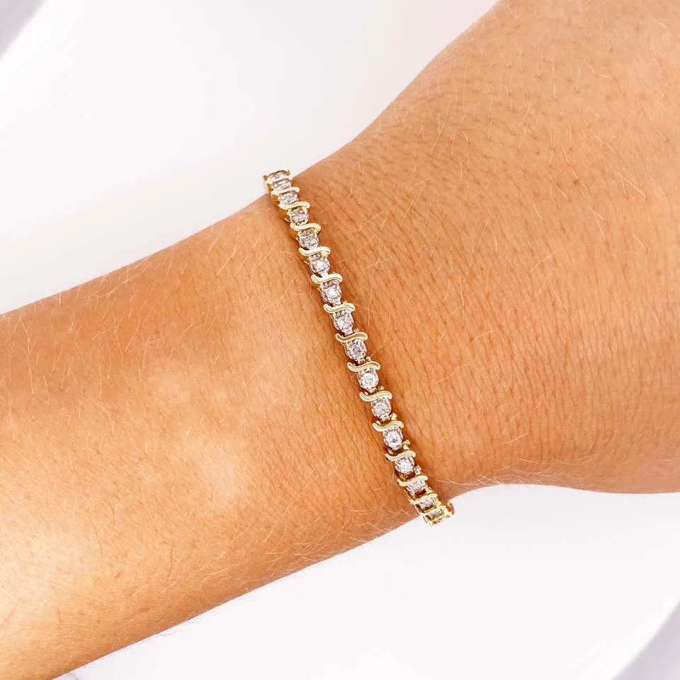 Half Carat Diamond Tennis Bracelet