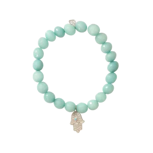 Hamsa Charm Beaded Bracelet
