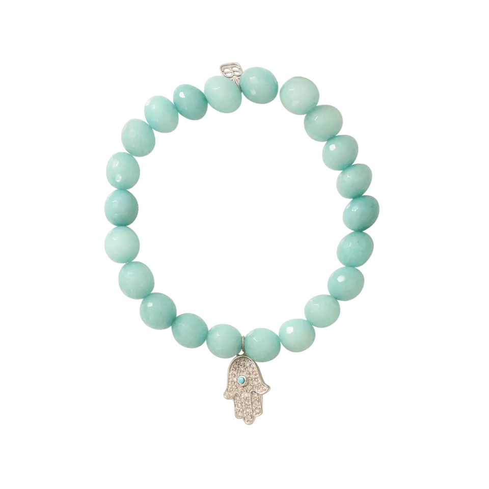 Hamsa Charm Beaded Bracelet