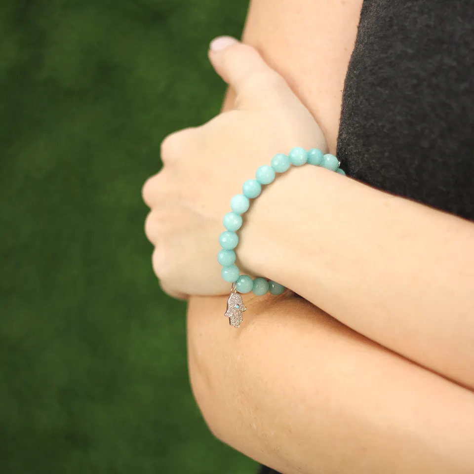 Hamsa Charm Beaded Bracelet