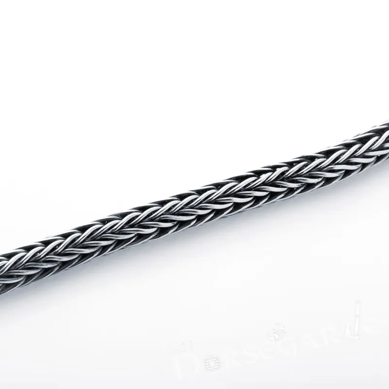 Handcrafted Heavy Wheat Chain Eagle Bracelet - Sterling Silver