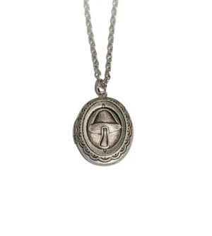 Handmade Silver Mushroom Locket Necklace