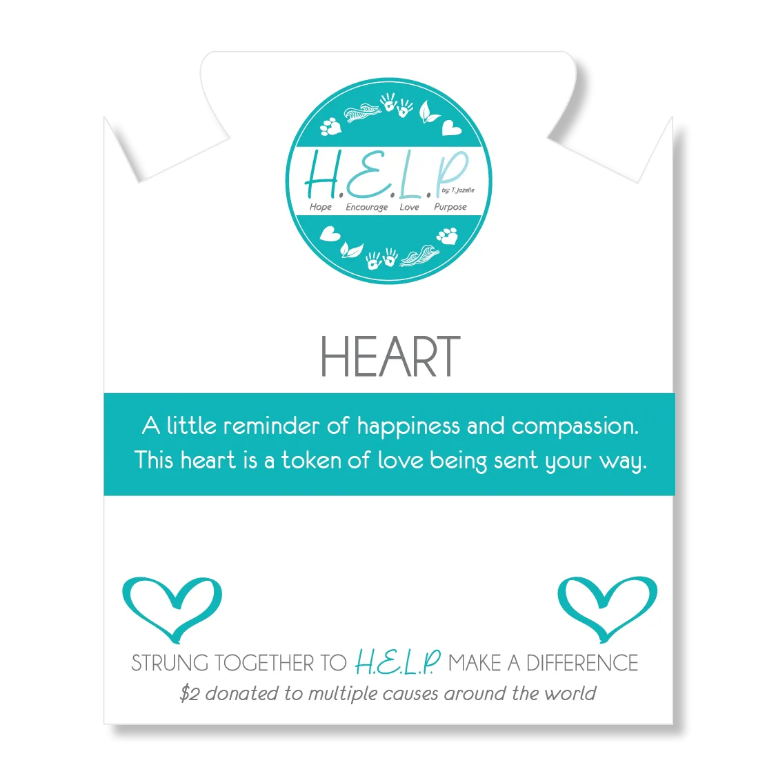 Heart Charm with Blue and White Jade Charity Bracelet