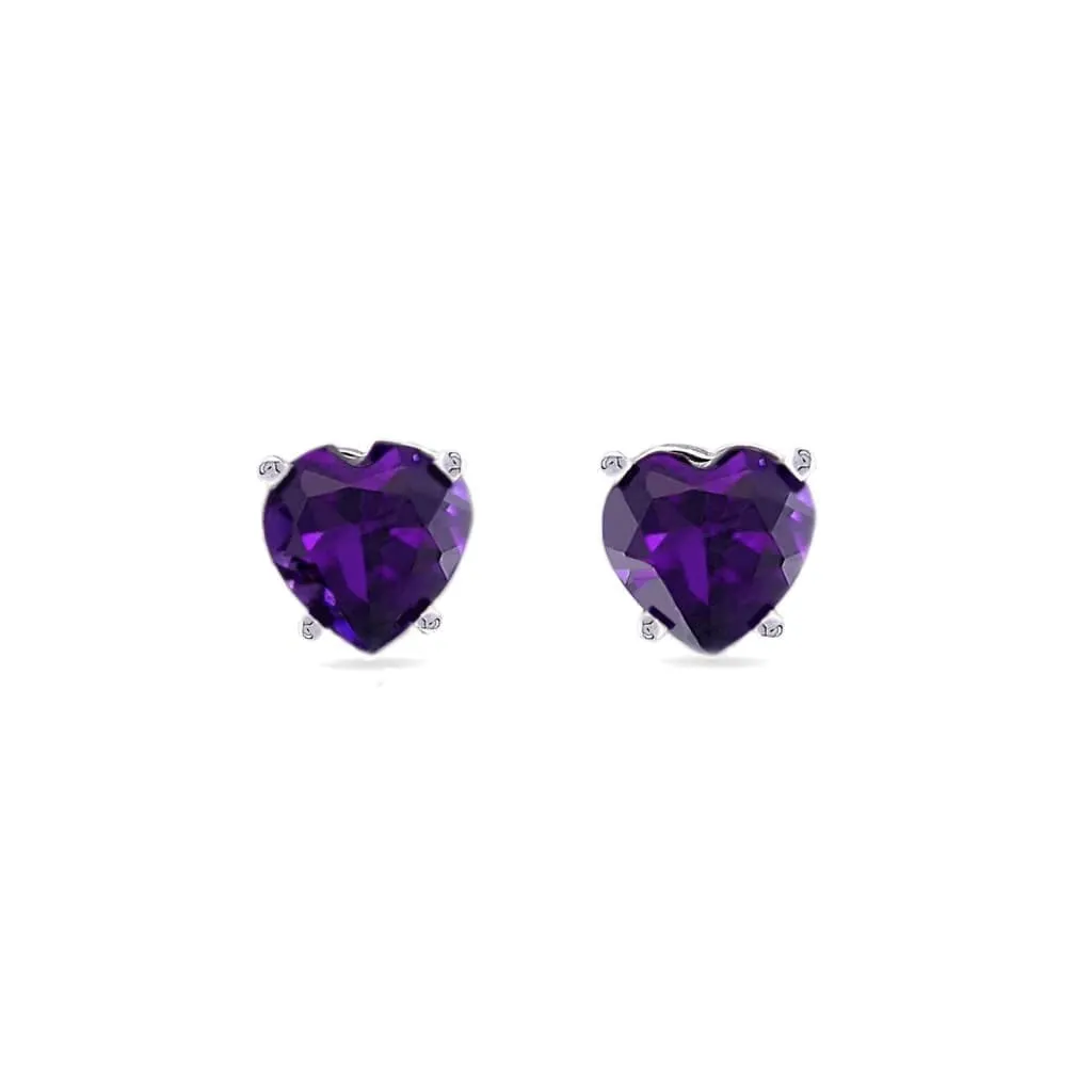 HEART SHAPE AMETHYST EARRINGS AT REGARD JEWELRY IN AUSITN, TEXAS