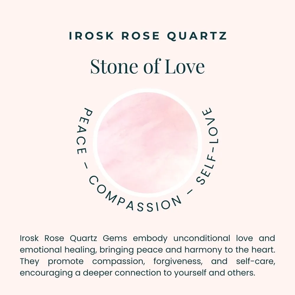 Heart Shape Rose Quartz Pendant Necklace - Irosk Australia ®