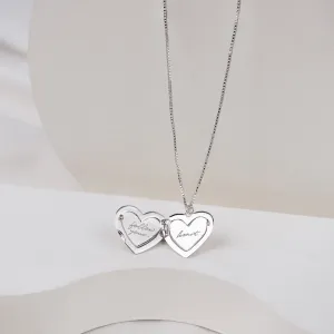 Heart Silver Locket Necklace