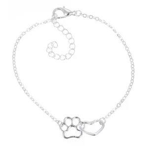 Hollow PET paw footprint Bracelet