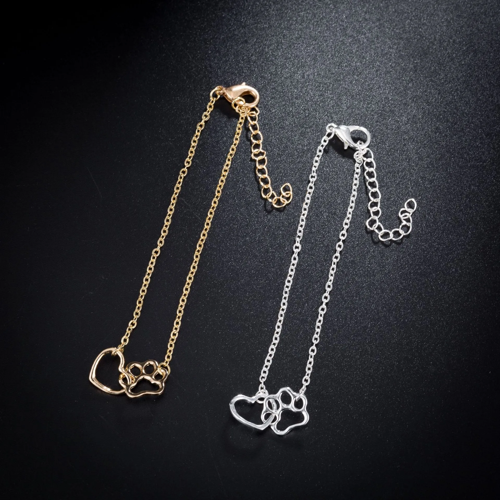 Hollow PET paw footprint Bracelet