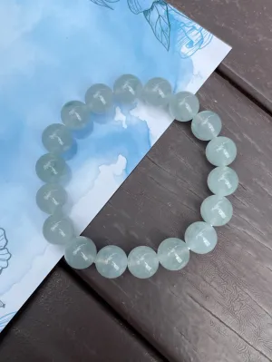 Icy Jadeite Bracelet - Round Beads (NJBA014)