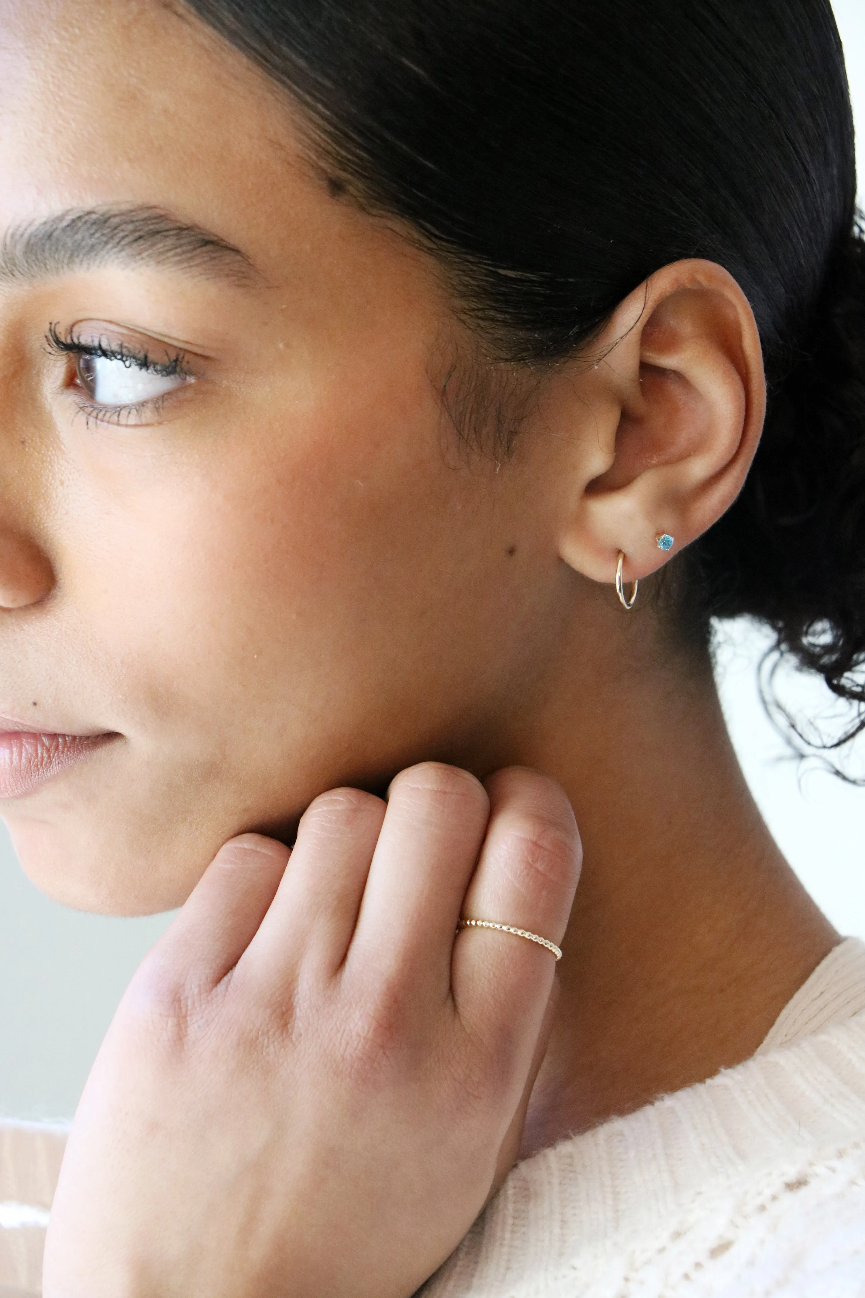 infinity hoop earrings { gold   silver }