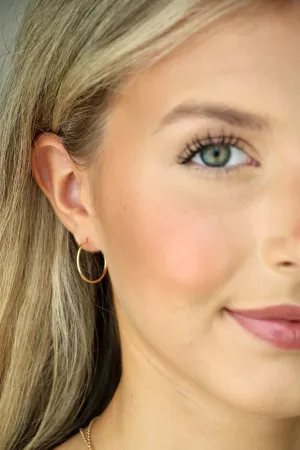 infinity hoop earrings { gold   silver }