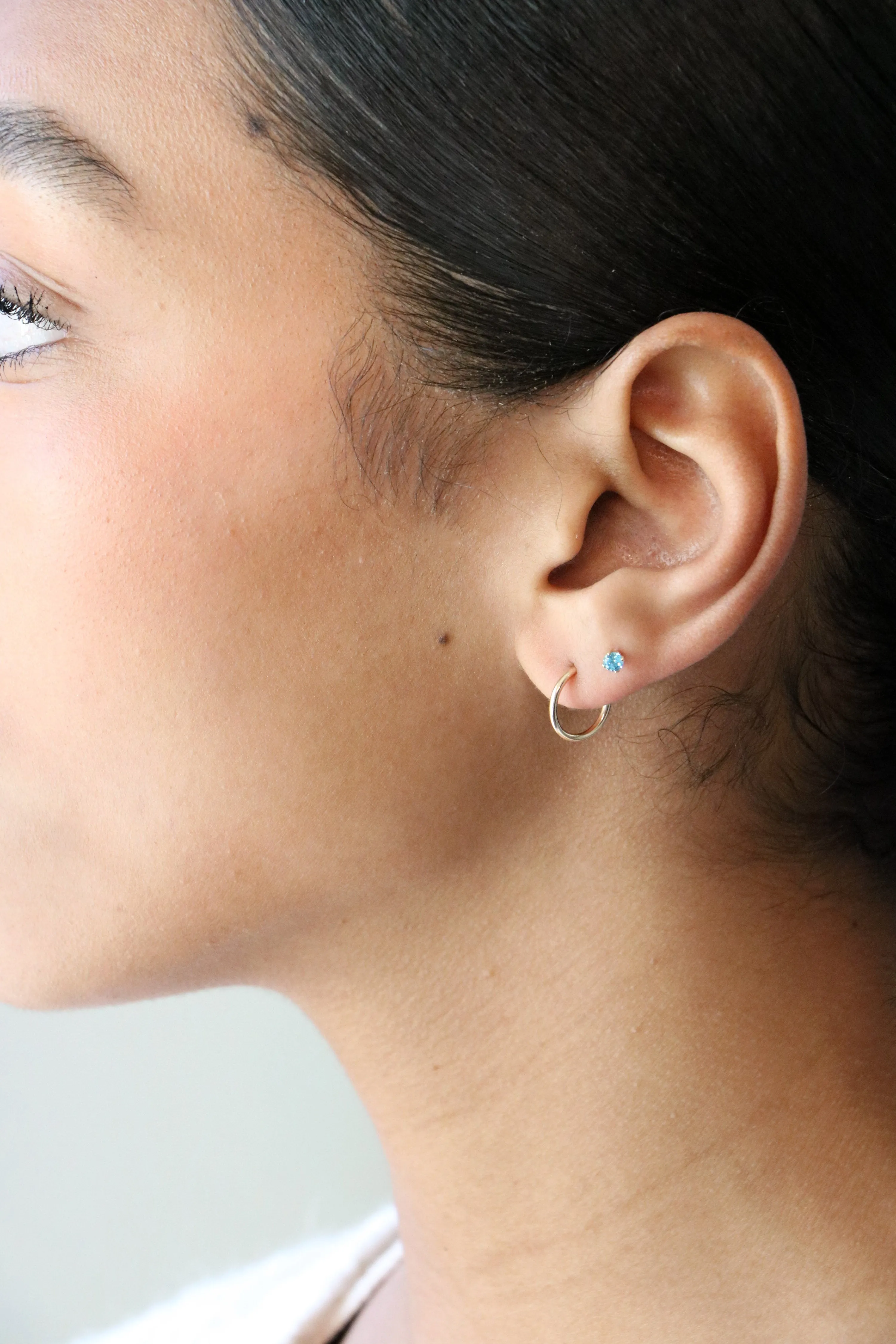 infinity hoop earrings { gold   silver }