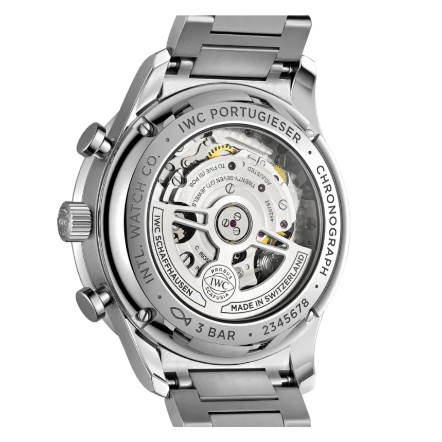 IWC Portugieser Chronograph Watch Silver-Plated Dail 41mm Automatic