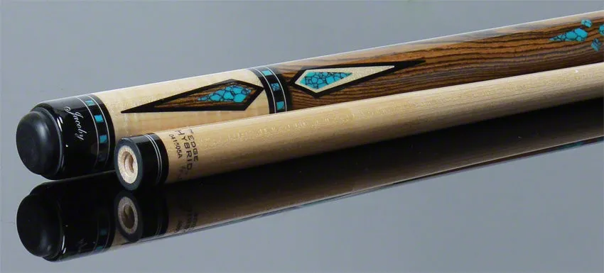 Jacoby Curly Maple Turquoise Point Cue - HB7