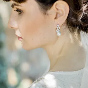 Judy, Pearl & Crystal Drop Earrings