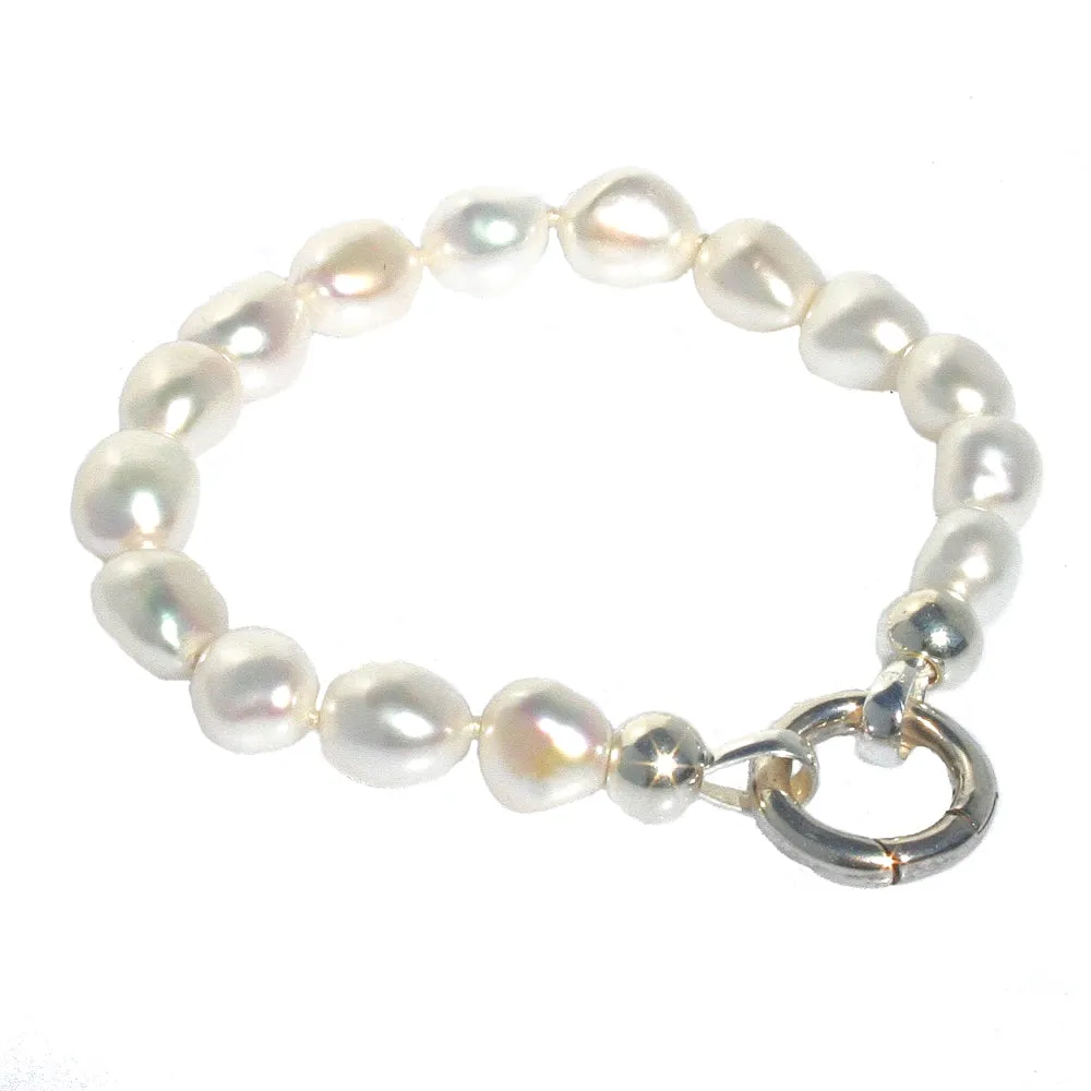 Keshi Pearl Bracelet White