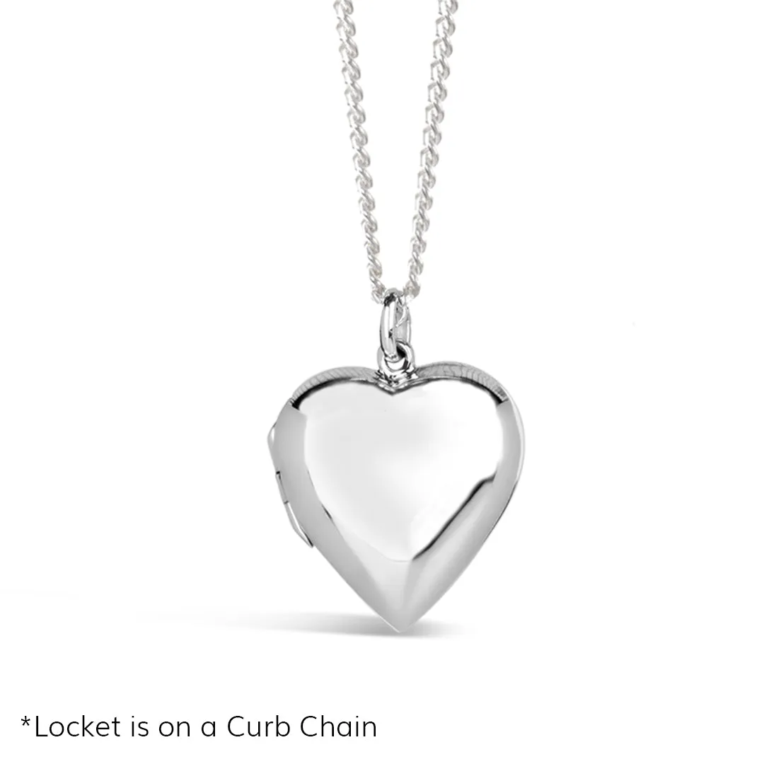 Large 2 Photo Heart Locket  Silver   Photos