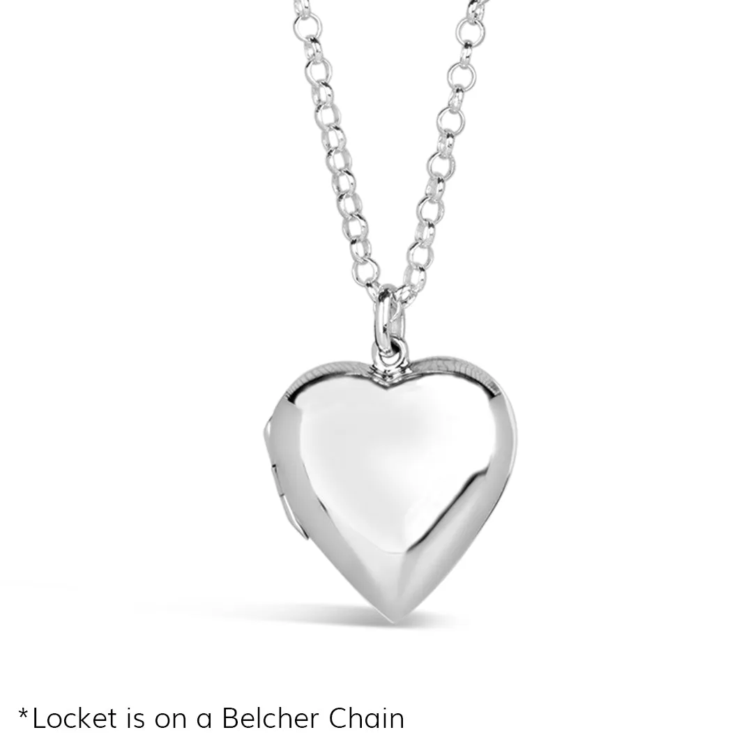 Large 2 Photo Heart Locket  Silver   Photos