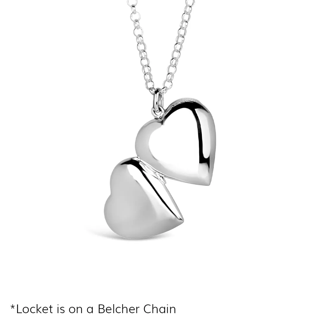 Large 2 Photo Heart Locket  Silver   Photos